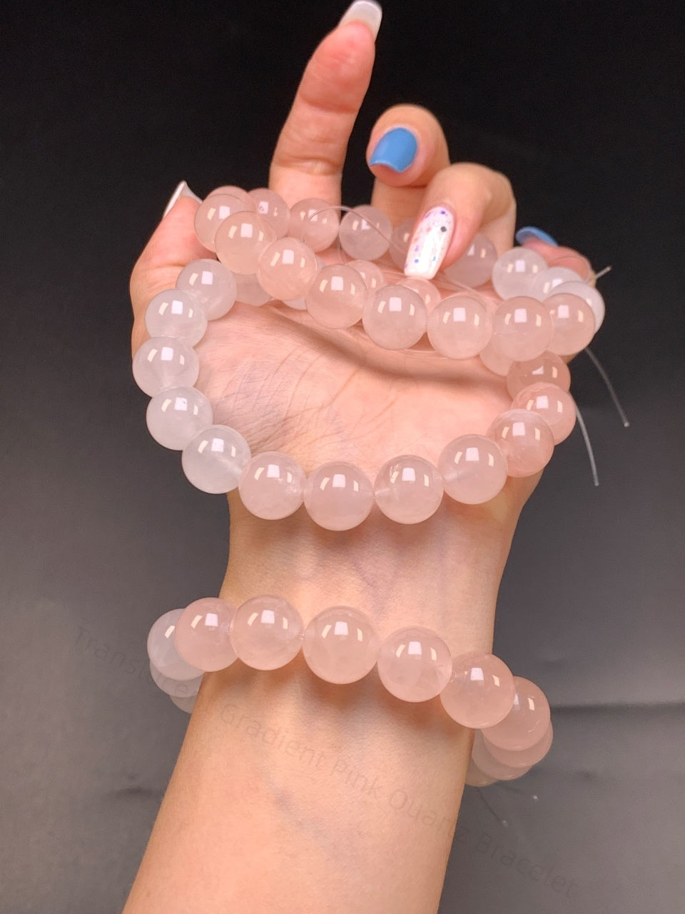 Translucent Gradient Pink Quartz Bracelet - Love & Harmony Crystal Jewelry | Handmade for Self-Love, Emotional Balance & Gentle Confidence