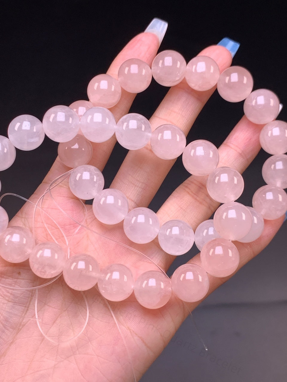 Translucent Gradient Pink Quartz Bracelet - Love & Harmony Crystal Jewelry | Handmade for Self-Love, Emotional Balance & Gentle Confidence