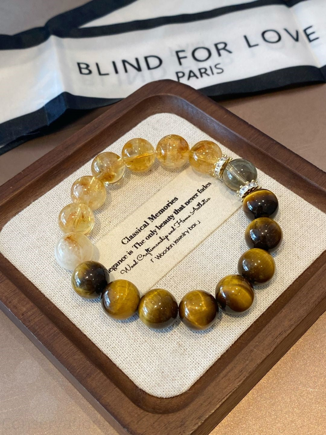 Triple Power Tiger's Eye & Citrine Crystal Bracelet - Wealth, Confidence & Energy Protection | Natural Healing Stones Jewelry