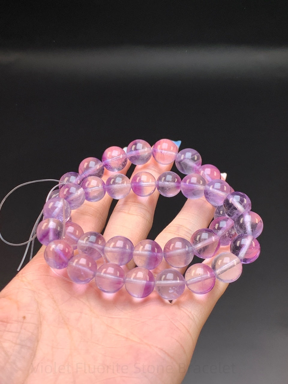 Violet Fluorite Stone Bracelet - Third Eye Awakening & Energy Shield | For Wisdom & Spiritual Harmony
