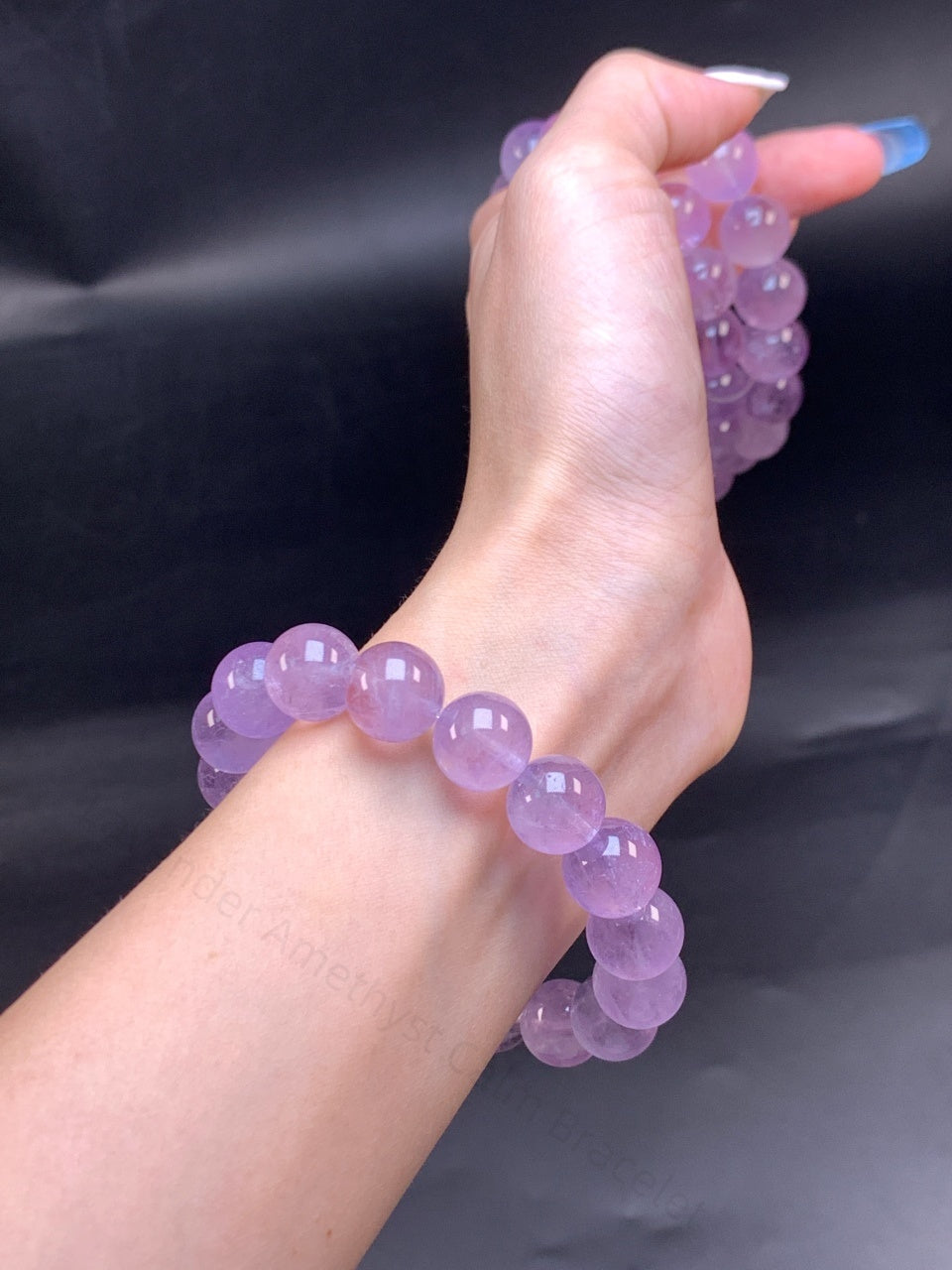 Lavender Amethyst Calm Bracelet Geologically Calming Stone for Focus & Sleep Balance