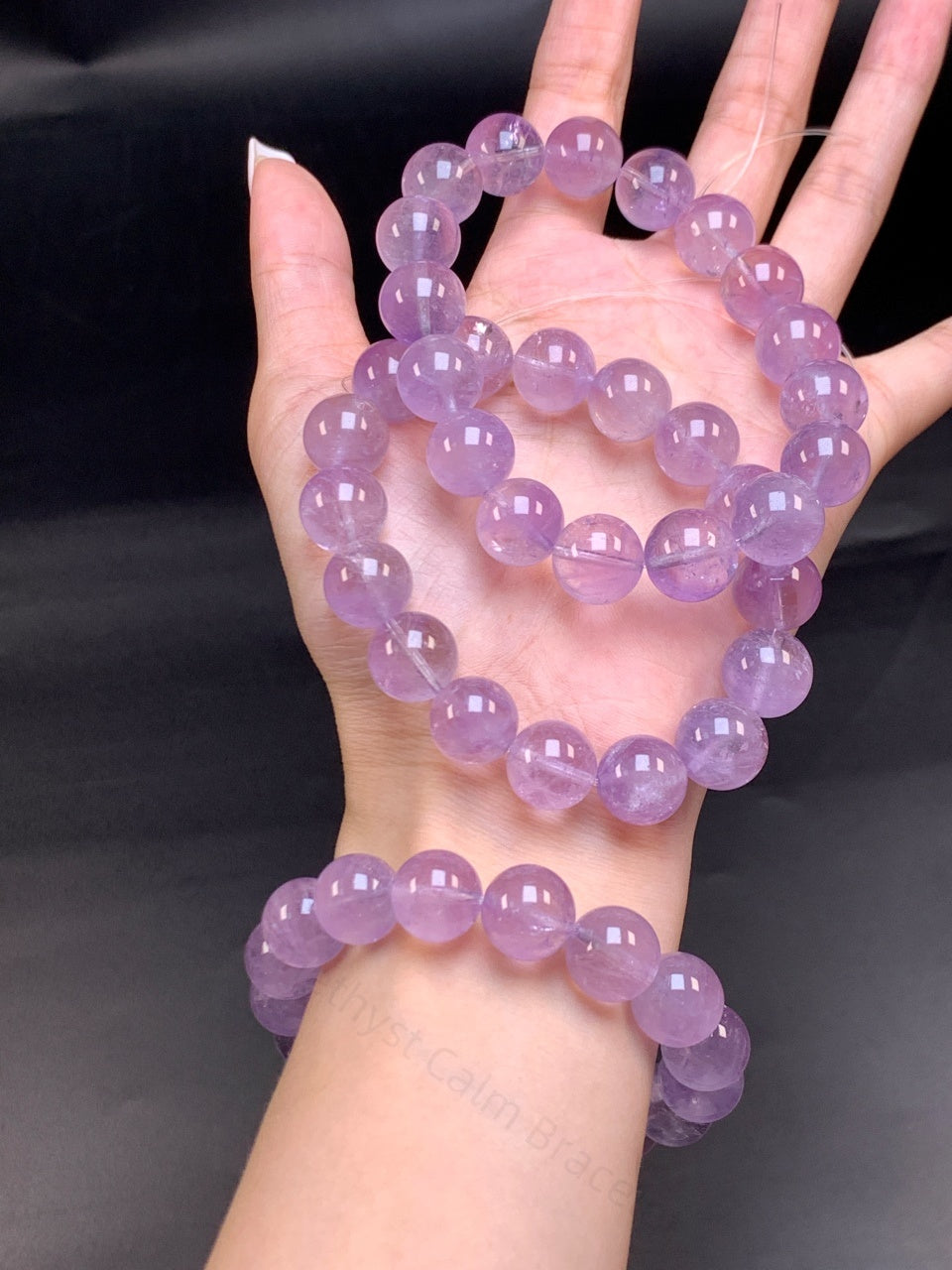 Lavender Amethyst Calm Bracelet Geologically Calming Stone for Focus & Sleep Balance