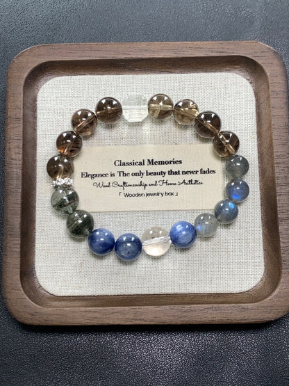 5-Crystal Balancing Bracelet for Focus & Manifestation | Energy-Boosting Chakra Stone Jewelry