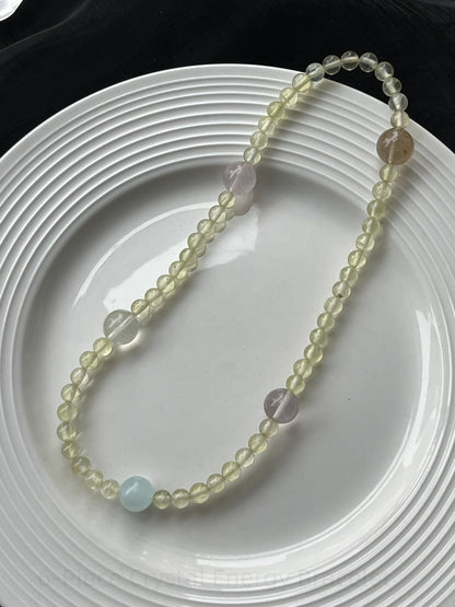 6-Piece Crystal Energy Bracelet: Citrine, Amethyst, Rose Quartz + 3 Stones for Manifestation & Chakra Balance