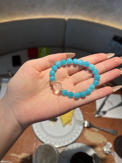 Amazonite and Clear Quartz Harmony Bracelet: Cultivate Balance, Courage, and Spiritual Clarity for Everyday Empowerment