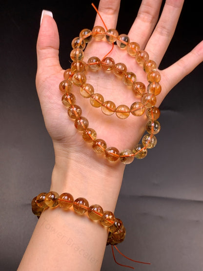Citrine Tower Bracelet - Natural Crystal for Wealth, Confidence & Energy Protection