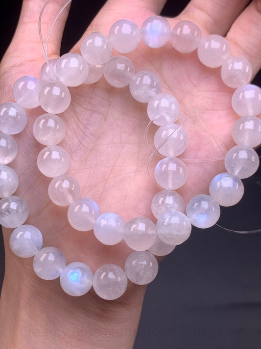 Creamy Blue Moonstone Bracelet - The Intuitive's Crystal | Handcrafted for Emotional Balance, Divine Feminine Energy & Peaceful Sleep
