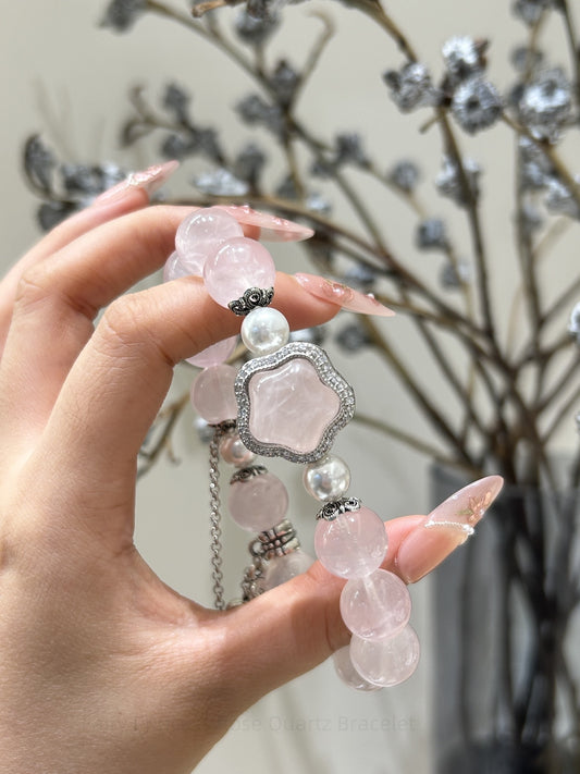 Fairy Princess Rose Quartz Bracelet - Love & Harmony Crystal | Handmade for Self-Love, Relationships & Feminine Energy