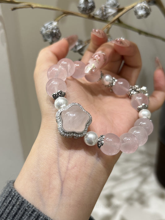 Fairy Princess Rose Quartz Bracelet - Love & Harmony Crystal | Handmade for Self-Love, Relationships & Feminine Energy