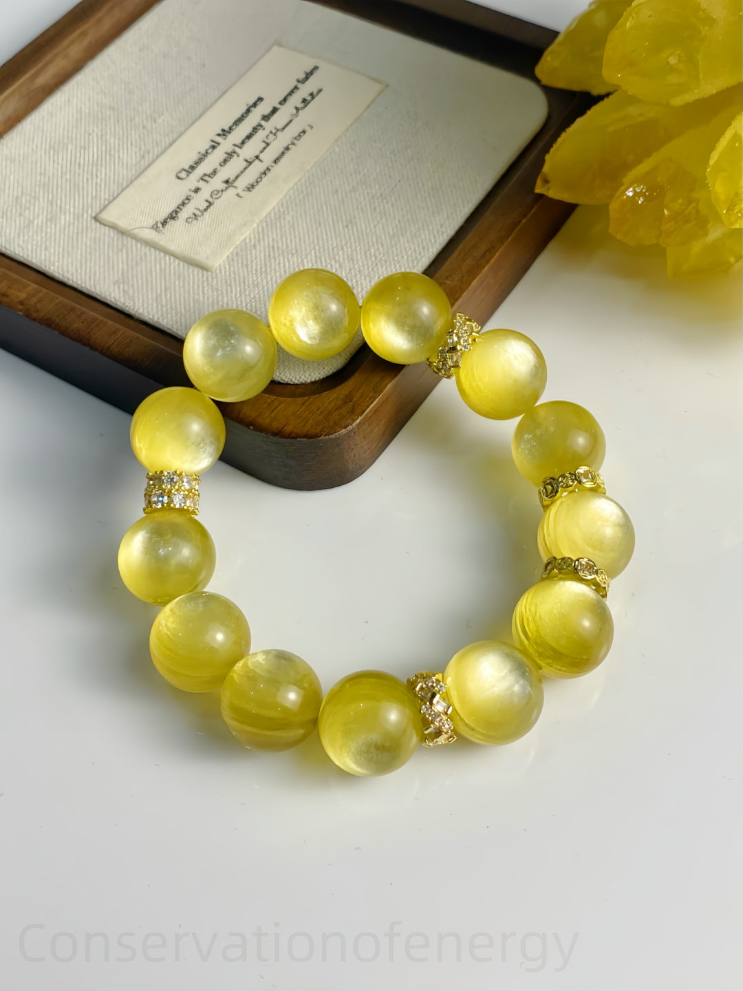 Golden Lepidolite Crystal Bracelet for Emotional Balance & Wealth Manifestation | Healing Energy Stone Jewelry for Stress Relief & Creativity