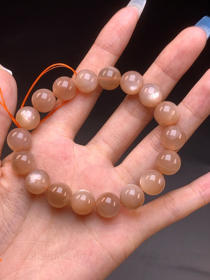Golden Sand Moonstone Bracelet - Solar Plexus Crystal for Confidence & Harmony | Handmade for Personal Power & Emotional Balance