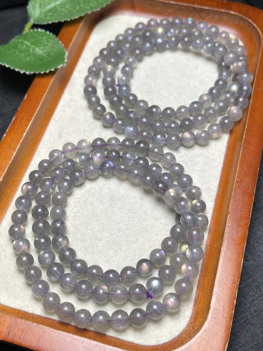 Gray Moonstone Bracelet - Intuition & Inner Peace Crystal | Handmade for Emotional Balance, Insight & Restful Nights