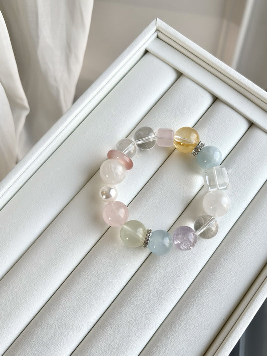 Harmony Energy 7-Stone Bracelet - Balancing Elements Chakra Jewelry for Mindfulness & Spiritual Growth