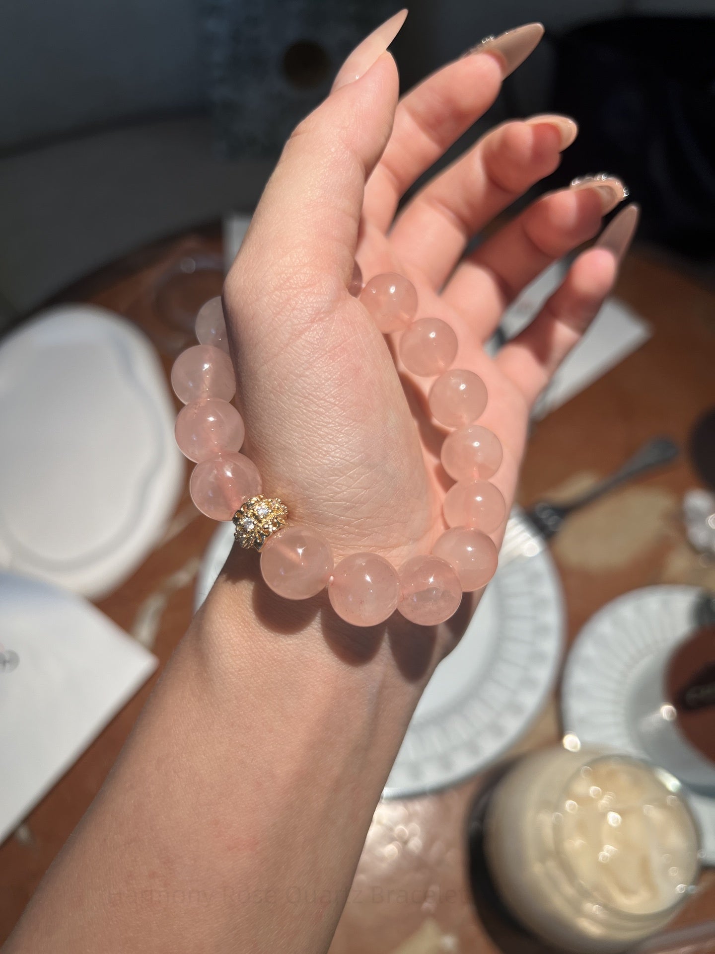 Harmony Rose Quartz Bracelet: Love Stone Energy & Positive Vibes