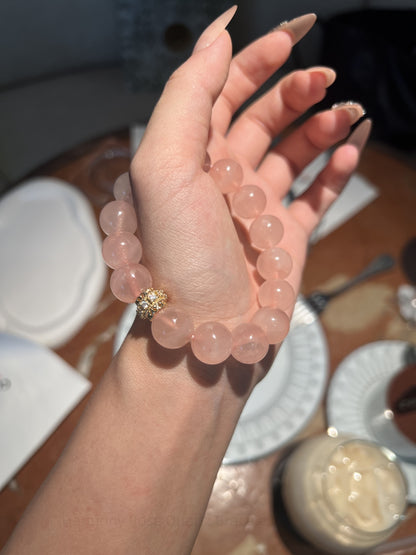 Harmony Rose Quartz Bracelet: Love Stone Energy & Positive Vibes