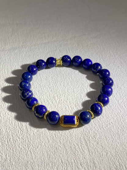Lapis Lazuli Crystal Bracelet for Spiritual Awakening & Intuition - Genuine Energy Jewelry for Meditation & Clarity