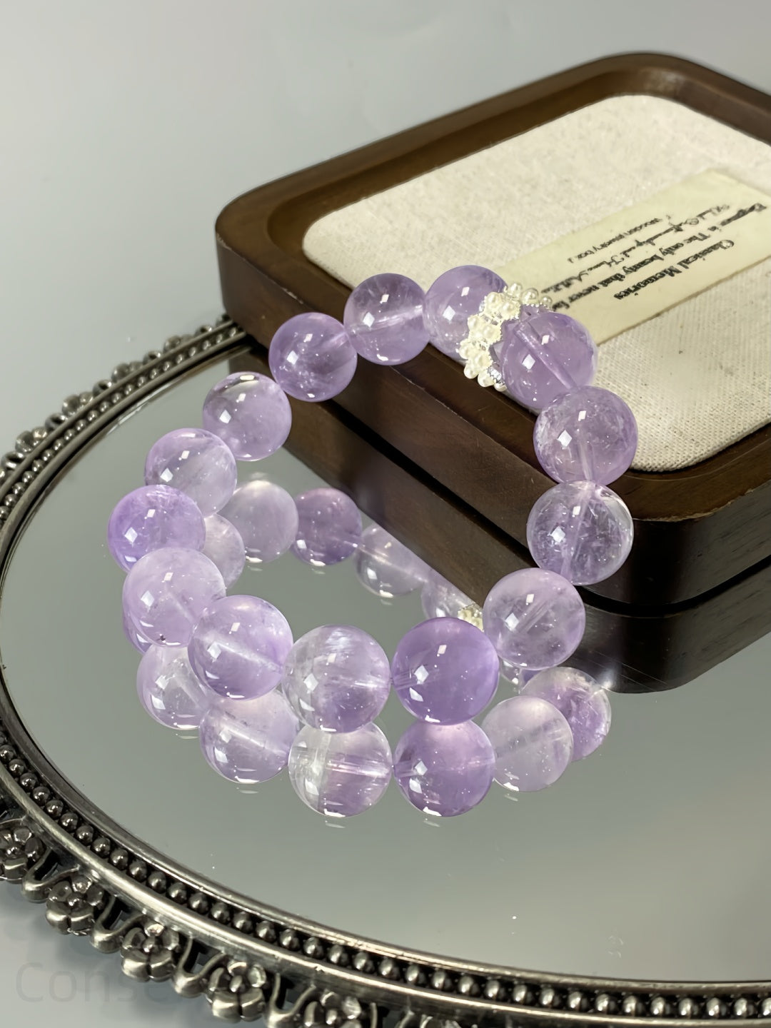 Lavender Amethyst Crystal Bracelet for Spiritual Awakening & Emotional Balance | Energy Cleansing Jewelry Gift for Women Men