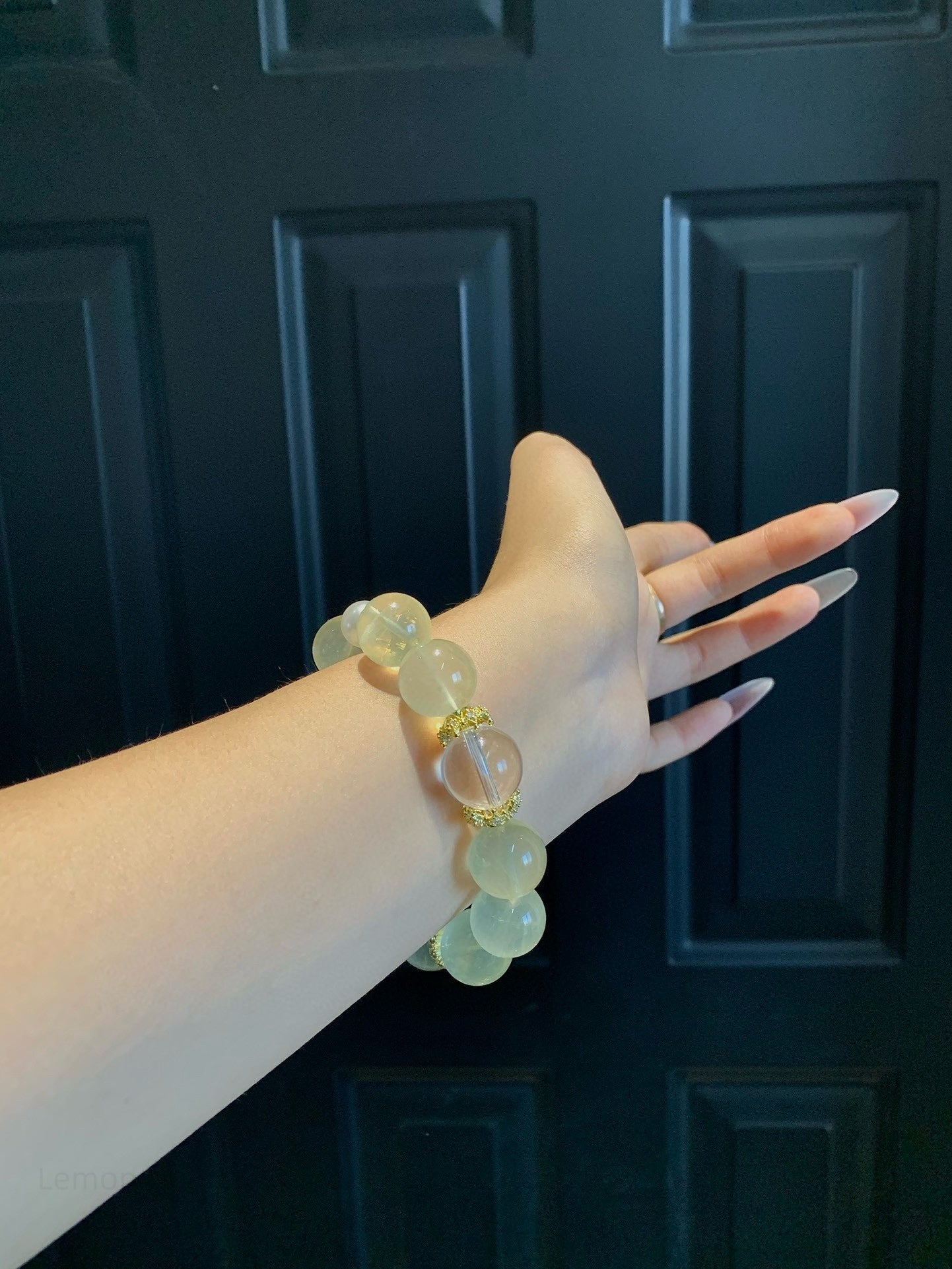 Lemon Quartz & Clear Crystal Energy Bracelet for Wealth, Clarity & Balance | Handmade Spiritual Jewelry