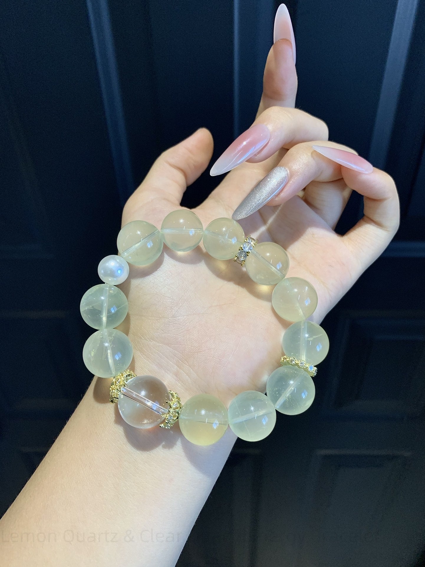 Lemon Quartz & Clear Quartz Energy Bracelet - Attract Positivity, Balance Energy, Enhance Confidence & Focus - Handmade Spiritual Jewelry
