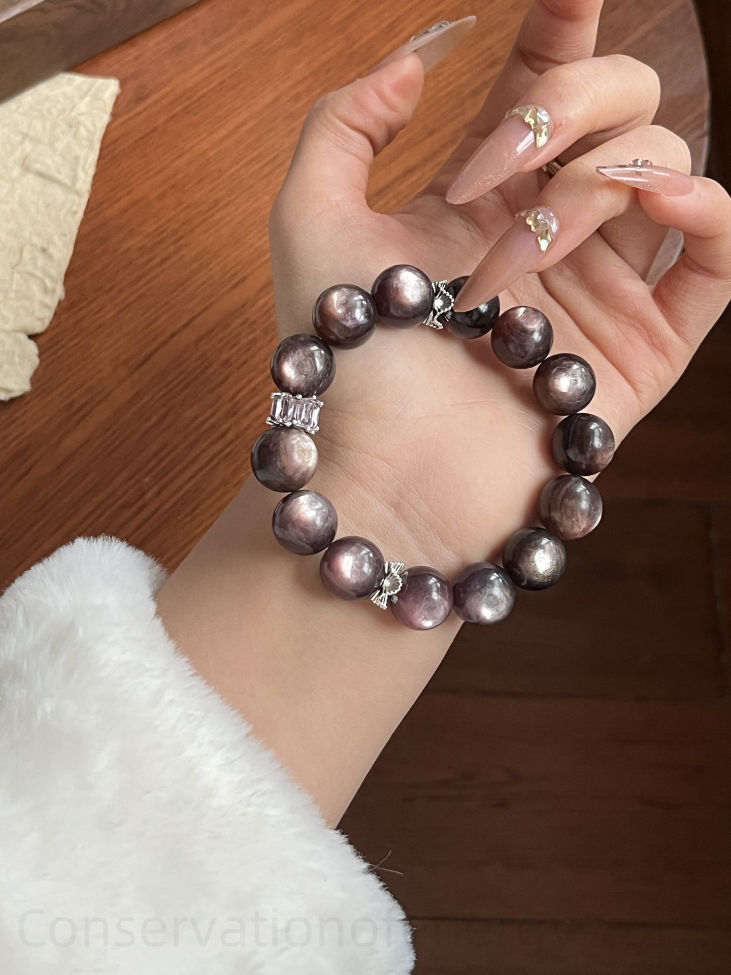 Lepidolite Crystal Bracelet for Emotional Balance & Spiritual Awareness - Energy Cleansing Stone Jewelry for Stress Relief & Positive Vibes