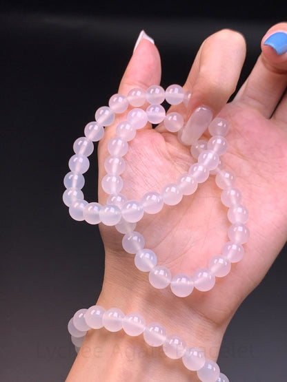Lychee Agate Bracelet - Harmony & Good Fortune Crystal | Handmade for Protection, Confidence & Positive Energy