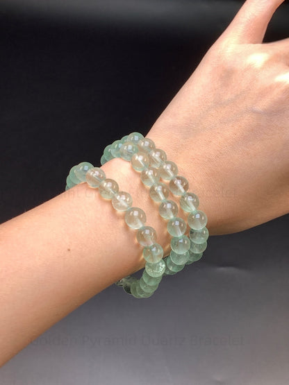 Mint Green Fluorite Bracelet - Clarity & Creativity Crystal | Handmade for Focus, Energy Cleansing & Mental Balance