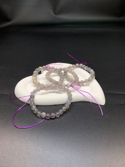 Purple Moonstone Bracelet - Natural Gemstone for Spiritual Clarity & Emotional Balance