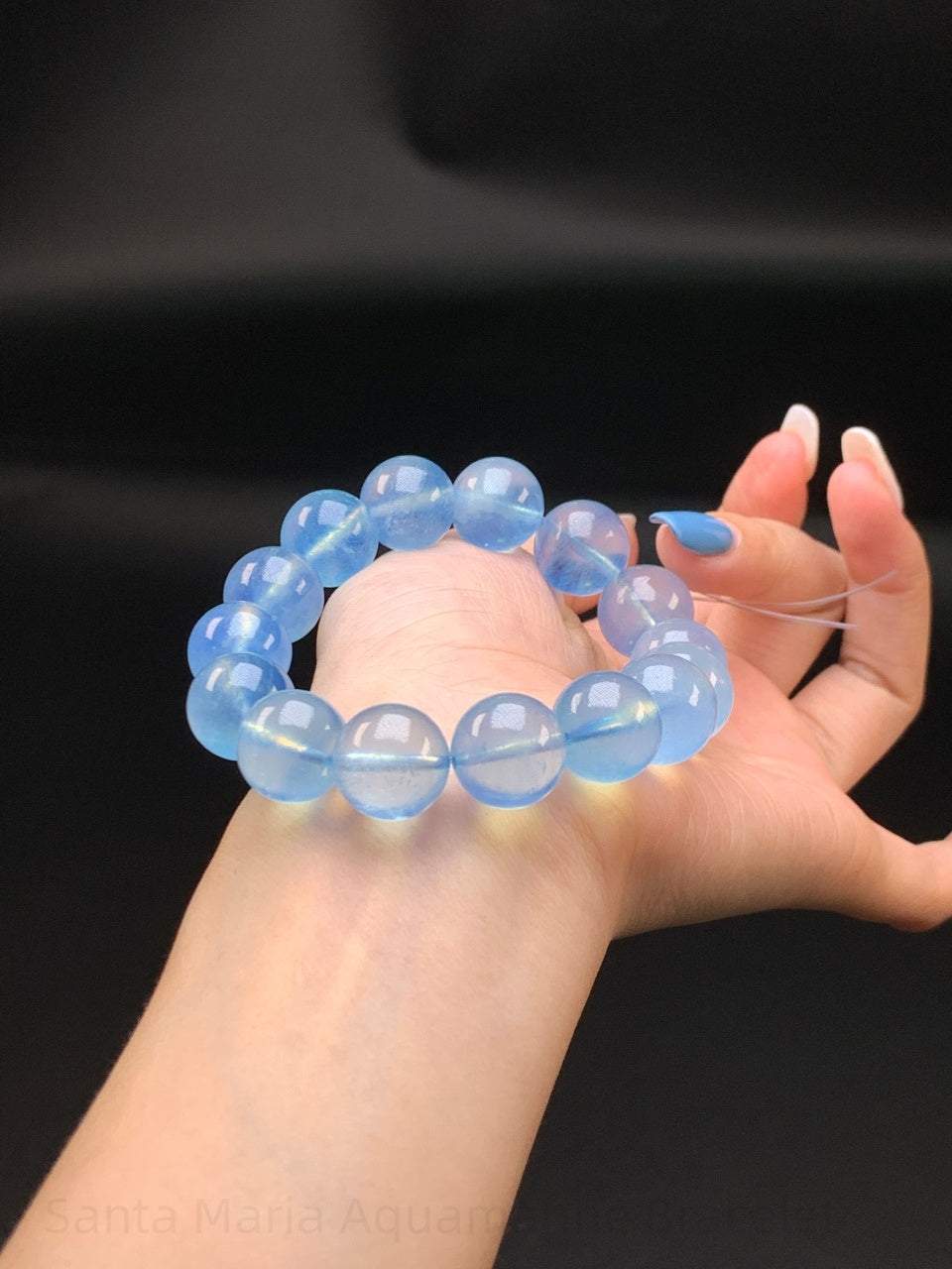 Santa Maria Aquamarine Bracelet - Sailor's Talisman for Communication & Courage | Handmade Crystal Jewelry for Confidence & Calm