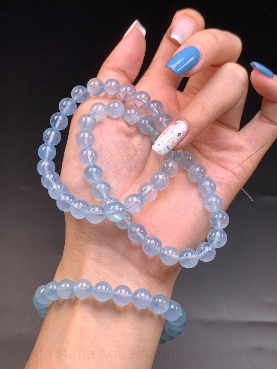Santa Maria Aquamarine Bracelet - Sailor's Talisman for Communication & Courage | Handmade Crystal Jewelry for Confidence & Calm