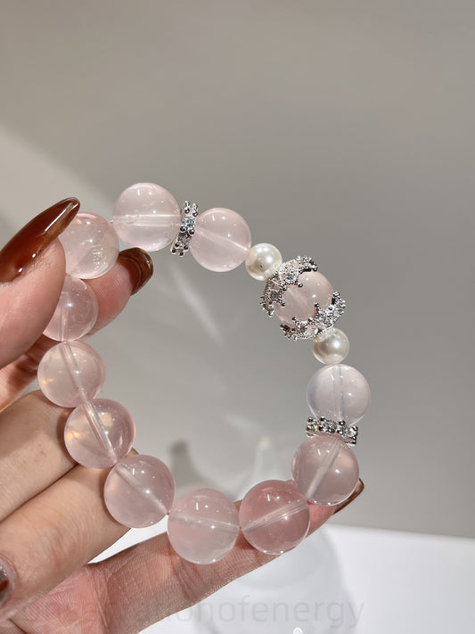 Starfire Mozambique Pink Crystal Bracelet - Love Energy, Spiritual Guidance & Confidence Booster