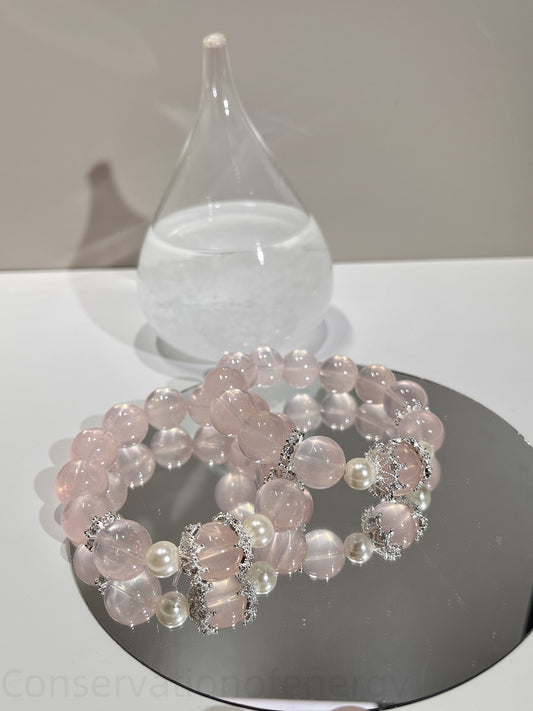 Starfire Mozambique Pink Crystal Bracelet - Love Energy, Spiritual Guidance & Confidence Booster