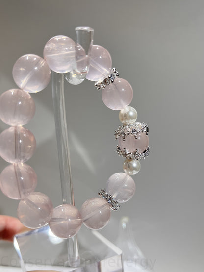 Starfire Mozambique Pink Crystal Bracelet - Love Energy, Spiritual Guidance & Confidence Booster