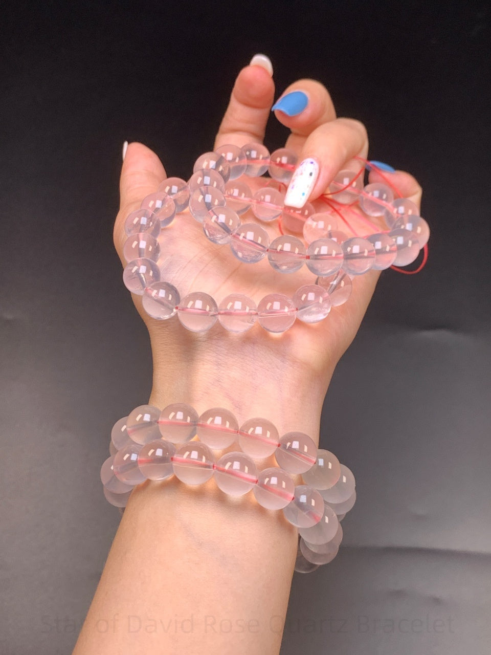 Star of David Rose Quartz Bracelet - Sacred Geometry Love Crystal | Handmade Hexagram Jewelry for Heart Healing & Divine Feminine Energy